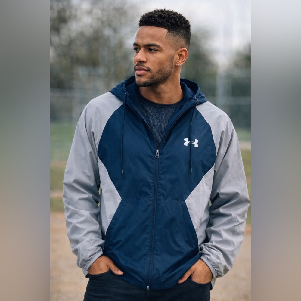 Windbreaker Jacket Athletic Zip Up Men’s